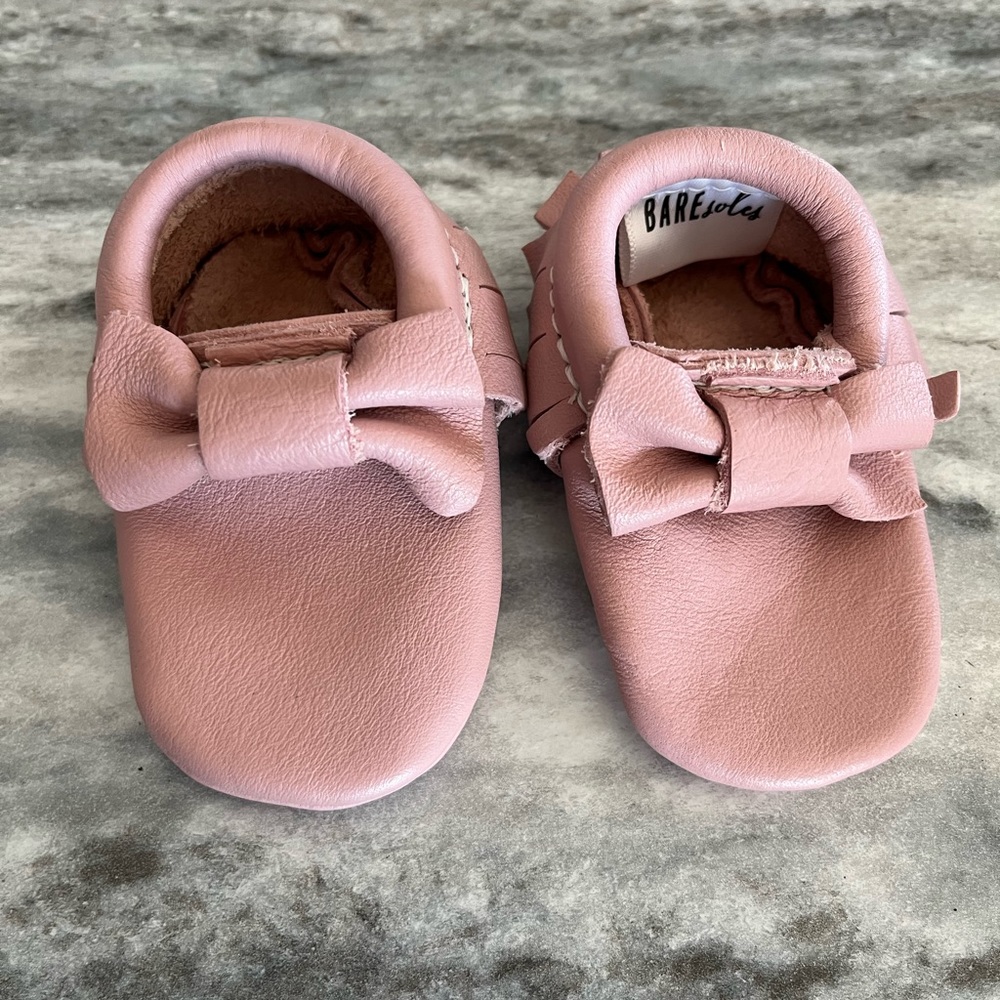 Pink Bare Sole Moccasins